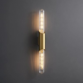 copper glass wall lamp